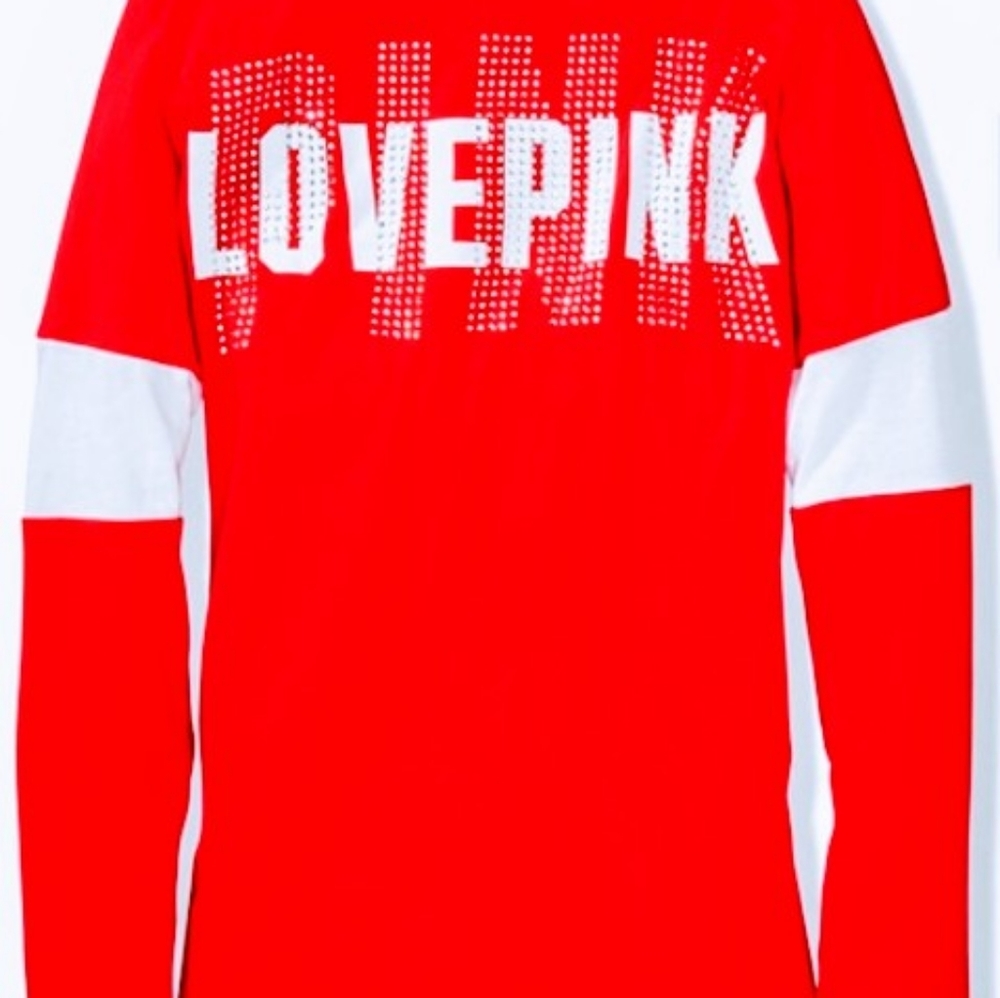 Pink Victorias Secret Red Campus Bling L (ISO)